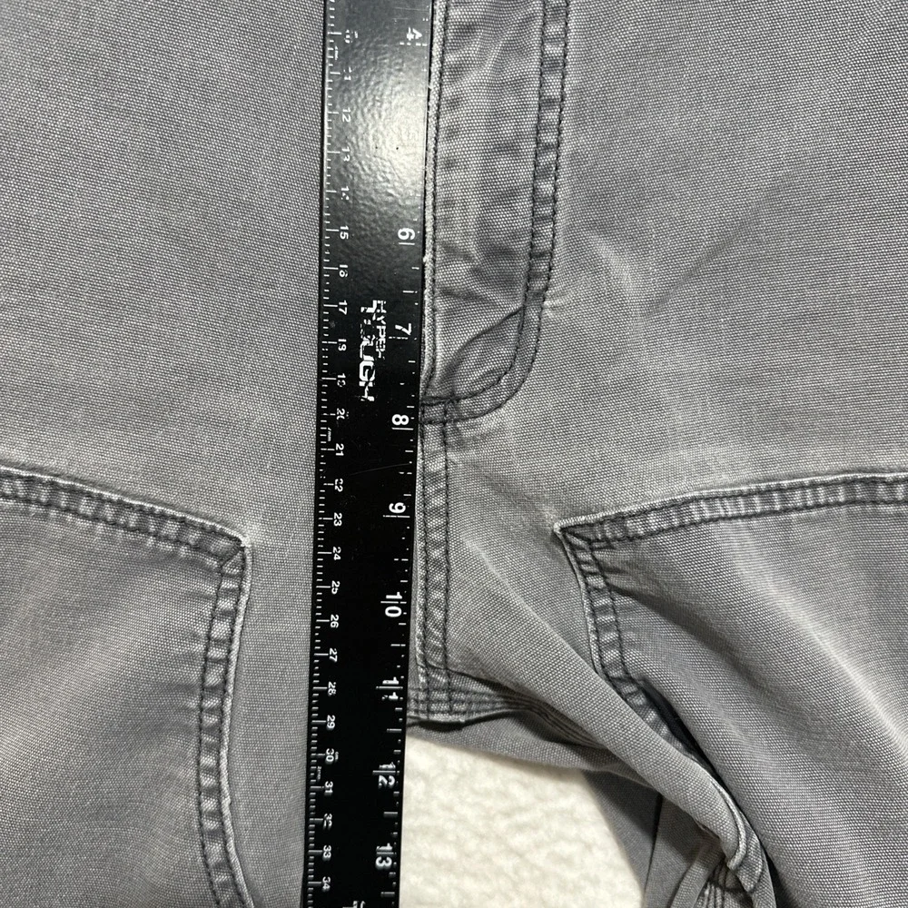 Carhartt Rugged Flex Men's 38 Gray Double Knee Relaxed Fit Carpenter Faded Pants
